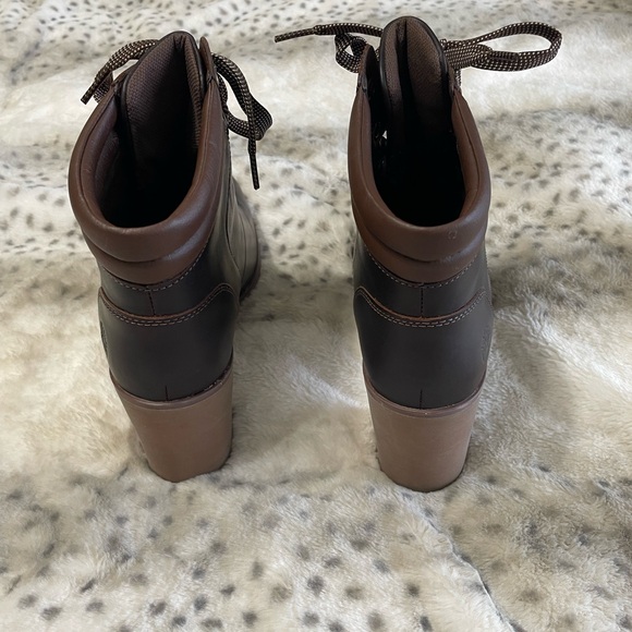 Timberland Brown Leather Ankle Boots Allington 5 inch Hiking Boots 9.5 - Picture 4 of 8